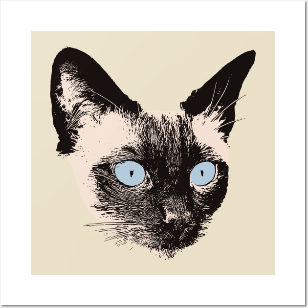 Siamese - Siamese Christmas Gifts Wall Art by DoggyStyles